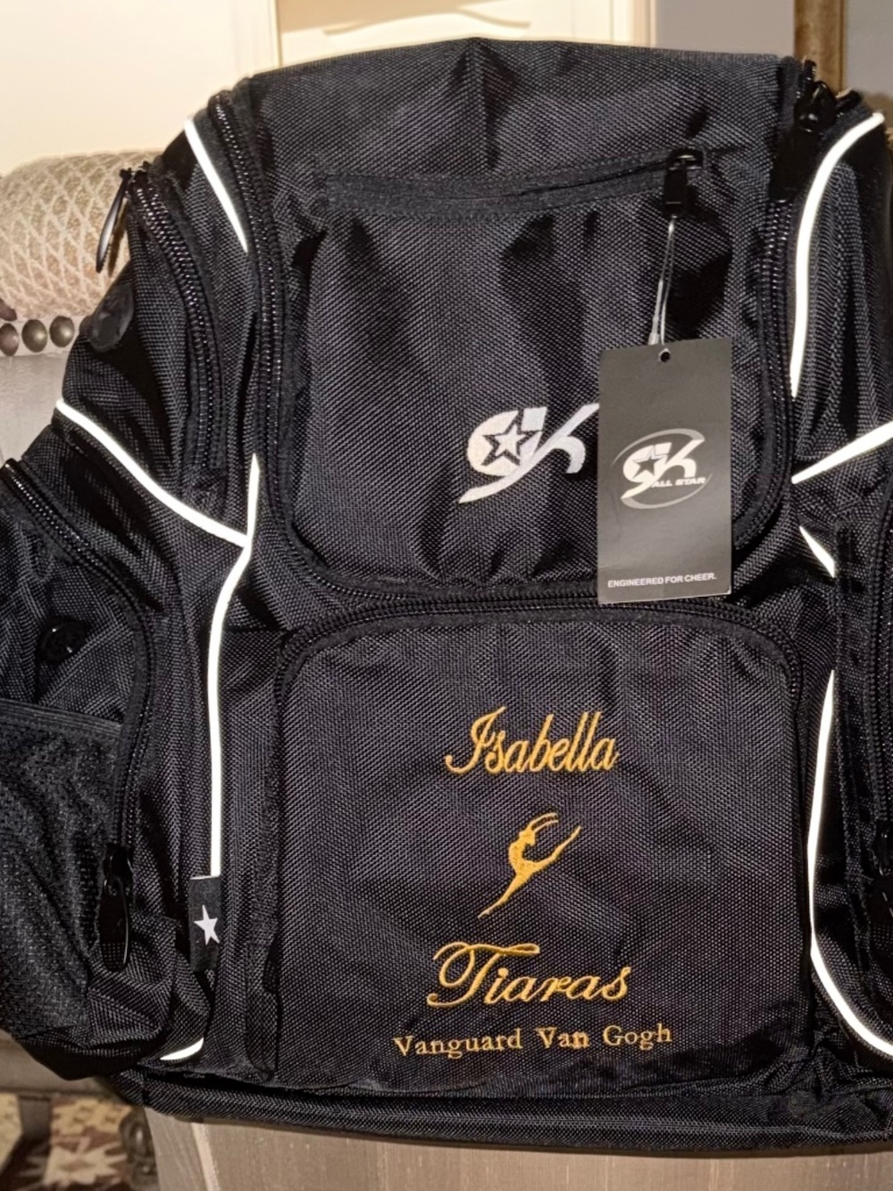 NWT GK All Star Elite Cheer & Gymnastics Backpack - Black